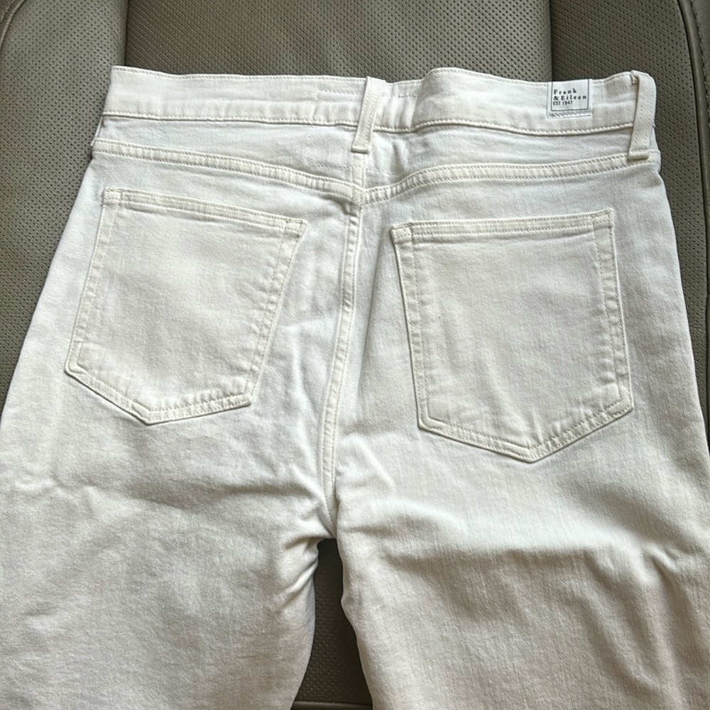 Frank & Eileen brand new off white ankle cropped jeans size 30